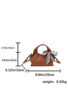 Women's Fashion Handbag, Elegant Brown Dumpling/Cloud-Shaped Tote Bag - Brown - View 9