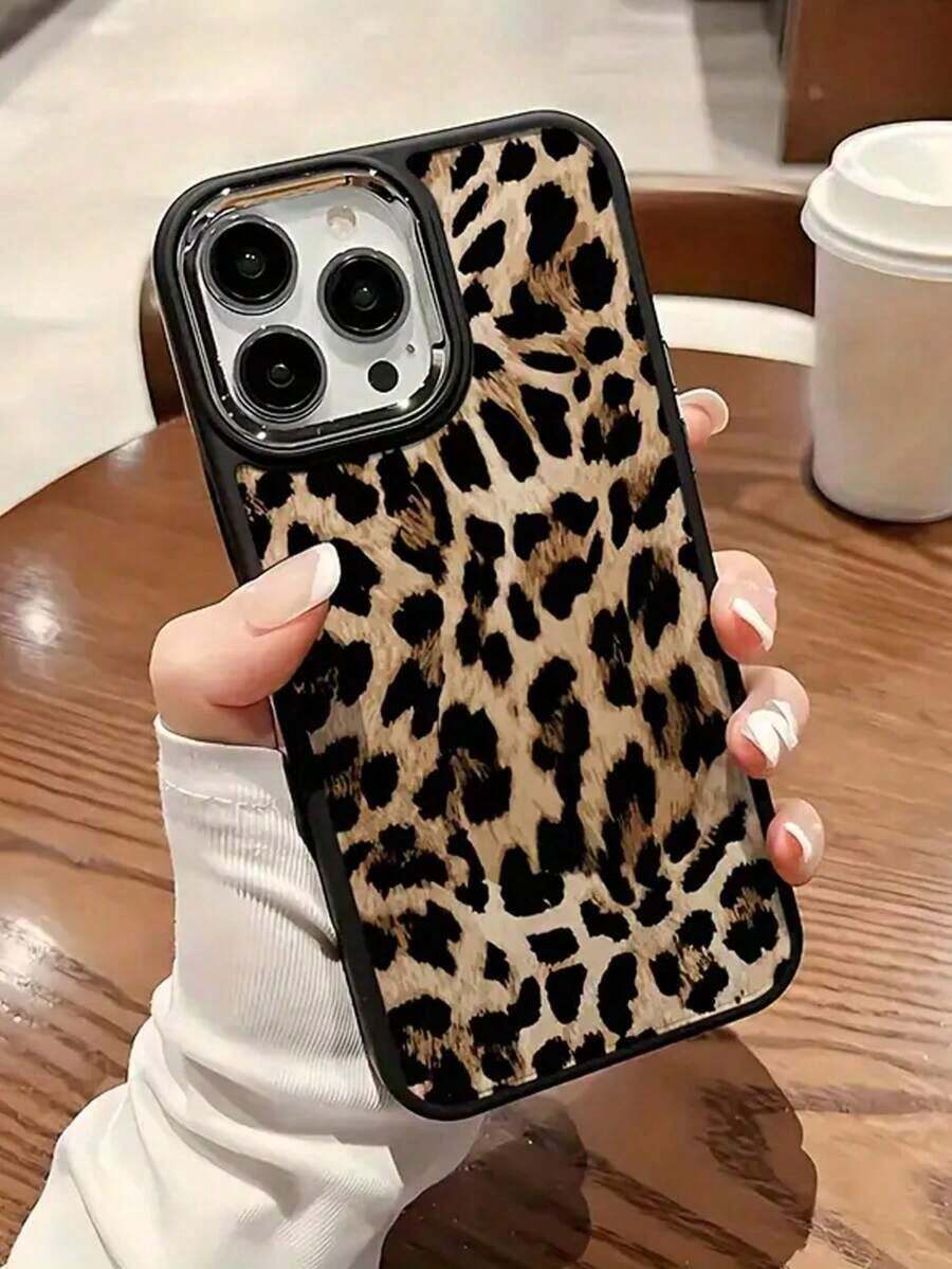 Fall Phone Case Cheetah Print Apple Tortoise Shell Phone Case 1pc Leopard Print Metal Decorative Ls Protection Phone Case Compatible With 11 12 13 14 15 16 Pro Max Waterproof Shockproof Anti-Fall Scratch Resistant.Holiday Phone Accessories.Fundas Fall Phone Cases S25 Ultra Family Y2k Phone Case Anime Mobile Phone Case 16 Case Gifts For Men Phone Cases 14 Cheap - Nhiều màu 4 - Xem 1