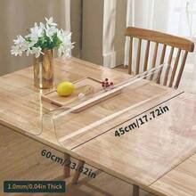 1pc High Quality 1mm Thick Transparent PVC Tablecloth - Scratch-Resistant, Heat-Resistant, Easy To Clean, Suitable For Home, Hotel, Restaurant And Cafe Tables, Minimalist And Fashionable Design - White - View 10