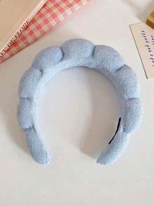 1pc Facial Headband / 2pcs Facial Wristbands / 3sets Spa Headband, Makeup Headband, Facial Headband, Skincare Headband, Pink Velvet Fluffy Sponge Headband, Bow, Bubble, Spa Headband, Wristband, Women & Girls Hair Accessories Set - Multicolor - View 25