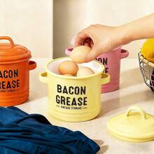 An Oil Can With Lid And Strainer, Enamel Grease Container, Vintage Large Capacity Oil Storage Can, Country Kitchen Decoration, Home Decoration Cooking Oil Can, Suitable Gift For Family And Friends - 粉色-帶濾網套裝 - 查看 11