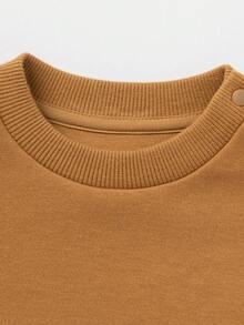 Balabala 汤姆和杰瑞小男孩叠层卫衣，2025秋冬系列，可爱又保暖的卫衣 - 咖啡 - 查看 3