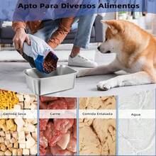 Plato para Perro de Acero Inoxidable, Tazn para perros 4. litros gran capacidad, platos para perro, cuenco de agua de metal y trastes para perro, Adecuado para Perros medianos y Grandes - inicial - Ver 5