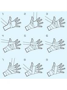 Vendas de boxeo, guardamanos de boxeo, vendas elásticas para manos, paquete de 2 vendas deportivas (5), vendas para artes marciales mixtas Guardamanos elásticos para protección de muñecas y nudillos - Negro - Ver 1