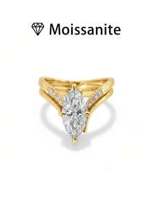 1 件女士结婚戒指套装，3.5 克 S925 纯银 2 克拉莫桑石波西米亚宫廷风格订婚/婚礼/周年纪念/情人节礼物，附有莫桑石证书和精美礼品盒 - 2ct 莫桑鑽 - 查看 13