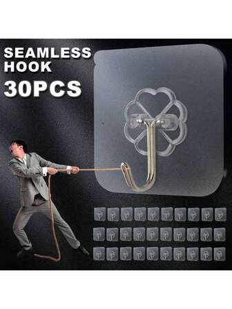 1/3/5/10 Ganchos adhesivos transparentes y sin costuras, ganchos de pared resistentes, marco de fotos sin rastro y sin clavos, colgador para azulejos cerámicos, estilo multifuncional, compatible con múltiples superficies