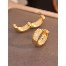 1Pcs Minimalist Hoop Earrings - Vàng - Xem 5
