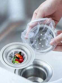 300 Pcs/100 Pcs Mesh Sink Filter Bags,Suitable For Kitchen Sink Garbage Filters, Vegetable Washing Pools, Dish Washing Pools, Household Disposable Drain Racks, Drain Nets, Etc. Disposable Sink Filters, Vegetable Basins, Pool Cleaning, Anti-Leakage Nets, Pocket Nets, Ground Leakage Nets. - Multicolor - View 2