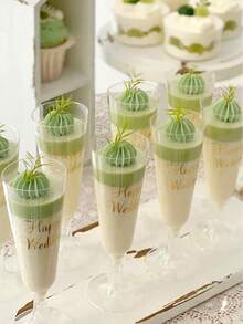 5/10pcs 5.5oz Coffee Cups/Champagne Glasses, Suitable For Desserts, Cakes, Juices, Cold/Hot Drinks, Coffee, Ideal For Birthday, Wedding, Party, Outdoor, New Year - Color/style Random - View 8