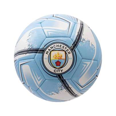 Manchester City FC Turbine Crest Mini Football (Sky Blue/White) - 100% Mixed - (BS4531)