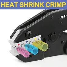 Crimping Heat Shrink Connectors - AWG 22 - 10 Ratchet Wire Terminal Crimper - Ratcheting Crimper Tools - Available Insulated Nylon Connectors And Electrical Wire Connectors - 8327 - 熱縮連接器壓接模具 A - 查看 3