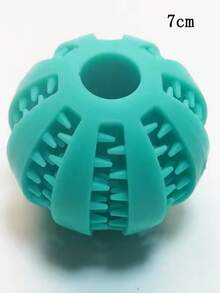 1 pieza Pelota de juguete para perro interactiva, pelota de goma masticable para perros pequeños, pelota de limpieza dental, alimentador de alimentos para mascotas, juguete de pelota de silicona