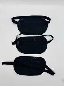 O'LY Compact Sports Fanny Pack | Waist Bag With Cell Phone And Document Compartments - Black - View 11