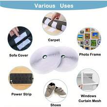 2 rollos de cinta antideslizante para cojines de sofá - Almohadillas de cojín antideslizantes, tiras de 4 in x 6.5 pies de alta resistencia con adhesivo para tela, cojines de patio al aire libre, gancho y bucle antideslizante