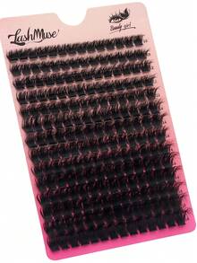 392PCS/196PCS Lash Clusters Kit – 150D Faux Mink DIY Lash Extension, Premium D Curl Individual Lash Clusters 0.31–0.63inch, Natural Volume, Lightweight & Reusable, Easy-To-Apply Eyelash Kit With Lash Bond & Seal, Tweezers & Lash Brush, Perfect For Daily Wear, Wedding, Cosplay, Halloween, Thanksgiving, Christmas & New Year's, Lash Clusters, Eyelash Clusters, Individual Eyelashes, Lashes, Fake Lashes, Beauty & Health, Personal Care, Festive Glam Beauty - 黑色 - 查看 3