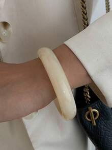 1 件/3 件/套拱形树脂袖口手链，奢华别致，街头风格，休闲日常穿着，女士和情侣，假日和度假，方形金属手链礼物（手链的材质和颜色以实际产品为准） - 手鐲C - 查看 17