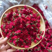 1 Stück 90g Rosenblüte mit Goldrand, konserviert - geeignet für Innenraum-Dekoration, Hintergrund, Tischdekoration, Blumenarrangements, DIY Handwerksarbeiten, kerzentauglich - Goldumrandete Krone (1 Stück) - Übersicht 1