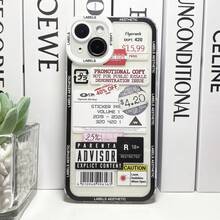 Funny Mix Labels Collage Stickers Phone Case Compatible With  16 15 14 13 12 11 Pro Max Mini X XS XR 7 8 Plus SE 16E Transparent Cover, Cover Compatible With  17 Pro Max Case,  17 Pro Case,  17 Case,  16 Pro Max Case - -3 - View 2