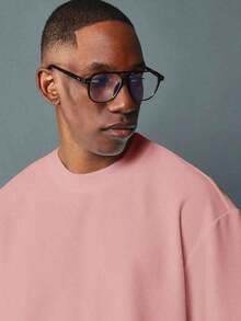 Oversized Boxy Cut Short Sleeve Jersey T Shirt Casual Crop Fit Streetwear Modern Minimalist All Season Essential Top-Comfortable Retro Cotton T-Shirt-K91-Unisex Summer Casual Vintage Cotton Printed T-Shirts For Couples - Bụi hồng - Xem 7