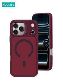 1 件 Koolife 磁性充电哑光个性化字母框架手机保护壳，凸起相机镜头，PC+TPU，适用于 17 ProMax/17/17 Pro/17 Air/16/16 Pro/16 Plus/16 ProMax/15 ProMax/15 Pro/15 Plus/14 ProMax/13 ProMax/13 Pro/12 ProMax/11 - 暗紫色 - 查看 8