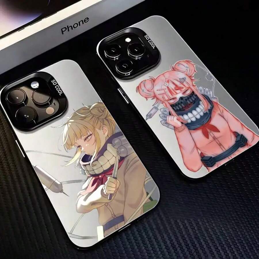 Funda de teléfono H-Himiko T-Toga Waifu Anime para 17,16,15,14,13,12,11,Pro,MAX air, cubierta negra mate a prueba de golpes - Z3 - Ver 1