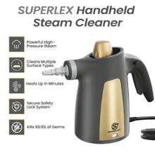 SUPERLEX 12-In-1 Handheld High-Temperature Steam Cleaner – Portable Steamer Cleaning Machine  With 12 Accessories, 350ml Water Tank, 1050W Fast Heating High Pressure Cleaning, Portable Steam Cleaning Tool, Suitable For Car, Sofa, Floor, Bathroom And Window Cleaning - UK Plug(220-240V) - View 8