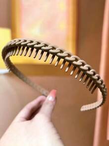 1 pieza Nuevo estilo de diadema anti-dientes para mujeres, diadema curvada para lavarse la cara, pasador de pelo, accesorios de tocado, tiaras casuales, accesorios para el cabello