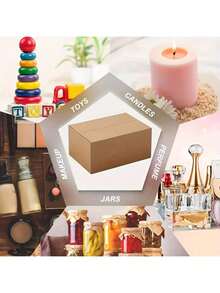10pcs/Set Small Item Transport Box Set, Brown Corrugated Paper Mailing Boxes With Lids, DIY Gift Packaging Boxes, Suitable For Christmas, Halloween Gifts - Multicolor - View 10