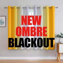 G2000 Blackout Curtains & Drapes For Bedroom Living Room 84 Inches Long Purple And Greyish White Room Darkening Window Treatments Ombre Thermal Insulated Light Blocking Grommet Backdrop 2 Panels Set-FUNALING - 黃色 - 查看 12