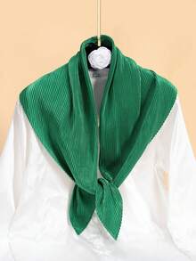 1 Stück 90cm Damen Einfarbiger Crinkle Chiffon Schal, Damen Bandana & Quadratischer Schal, Haaraccessoires, Stirnband, Haargummi, Kopftuch, Modisches Accessoire, geeignet für Strand, Urlaub und den Alltag, um Ihren Stil zu betonen