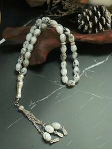 1pc Middle Eastern Saudi Tasbih Prayer Beads 33 Beads, Arabic Rosary Bracelet Islamic Prayer Beads, Glass Tasbih Prayer Beads, Tasbih Muslim Prayer Beads Bracelet, Christmas, New Year, Valentine's Day Gift For Men - Multicolor - View 14