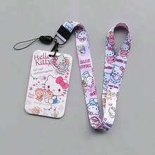 1 قطعة، سلسلة معصم + حامل بطاقة [معتمد] مشبك صورة هيلو كيتي للحرم الجامعي، بطاقة طالب للوجبات، حبل منسوج لبطاقة الحافلة، علبة تخزين مفتاح سلسلة، غطاء واقي كرتوني للطالب، مجموعة بطاقة هوية للعمل والحافلة والمترو، بطاقة تمرير، قلادة سلسلة معصم طويلة شفافة للأزواج - متعدد الألوان - مشاهدة 14