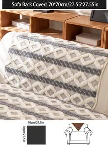 1 pieza Funda de cojín de sofá de felpa gruesa, Cojín de asiento de sofá moderno y simple antideslizante y cálido, Funda de sofá a prueba de polvo y lavable, Suave y resistente a la decoloración, Apta para mascotas, Se ajusta a sofás en forma de L y de 1/2/3/4 plazas, Adecuada para dormitorio, oficina, sala de estar