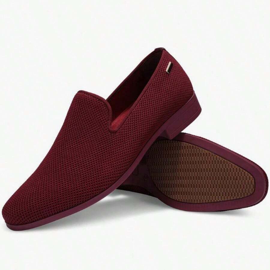 Mens Loafers Dress Shoes  Driving Shoes Tuxedo Suit Shoes - Burgundy - View 1