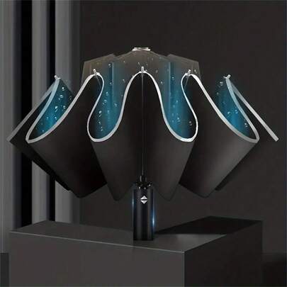Fully Automatic Reflective Umbrella, Reverse Folding Multi-Function Parasol & Rainproof Umbrella, Suitable For Car Travel, Reverse Design To Avoid Getting Wet When Closing, Available In Multiple Colors, Unisex (Due To Different Batches, The Fabric Cover, Rib Color, English Letter Pattern Design, Button Shape And Rib Color Are Randomly Matched. We Apologize For Any Inconvenience Caused.), Spring Summer Picks, Brides Maid Gifts, Room, Bedroom Decor, Bedroom Decor, Beach, Travel, For Men, For Women, Vacationcute Stuff