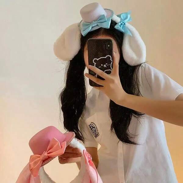 2 قطعة شريط رأس بأذن كلب واقعية، شريط شعر بأذن حيوان فرواني للهالوين والكريسماس وحفلات الأزياء والكوسبلاي