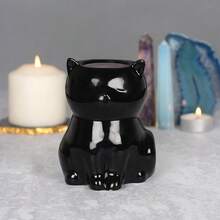 Something Different Cat-Shaped Oil Burner (Black) - 100% Ceramic - (SD2553) - Black - View 5