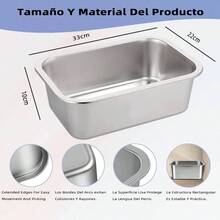 Plato para Perro de Acero Inoxidable, Tazn para perros 4. litros gran capacidad, platos para perro, cuenco de agua de metal y trastes para perro, Adecuado para Perros medianos y Grandes - inicial - Ver 7