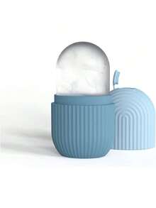 Roller Rodillo de Hielo para la Cara Agarre Antideslizante Rodillos de Hielo para la Cara Silicona Duradera Fácil Operación Molde de Hielo para Belleza Apriete (Azul) - Rojo - Ver 6