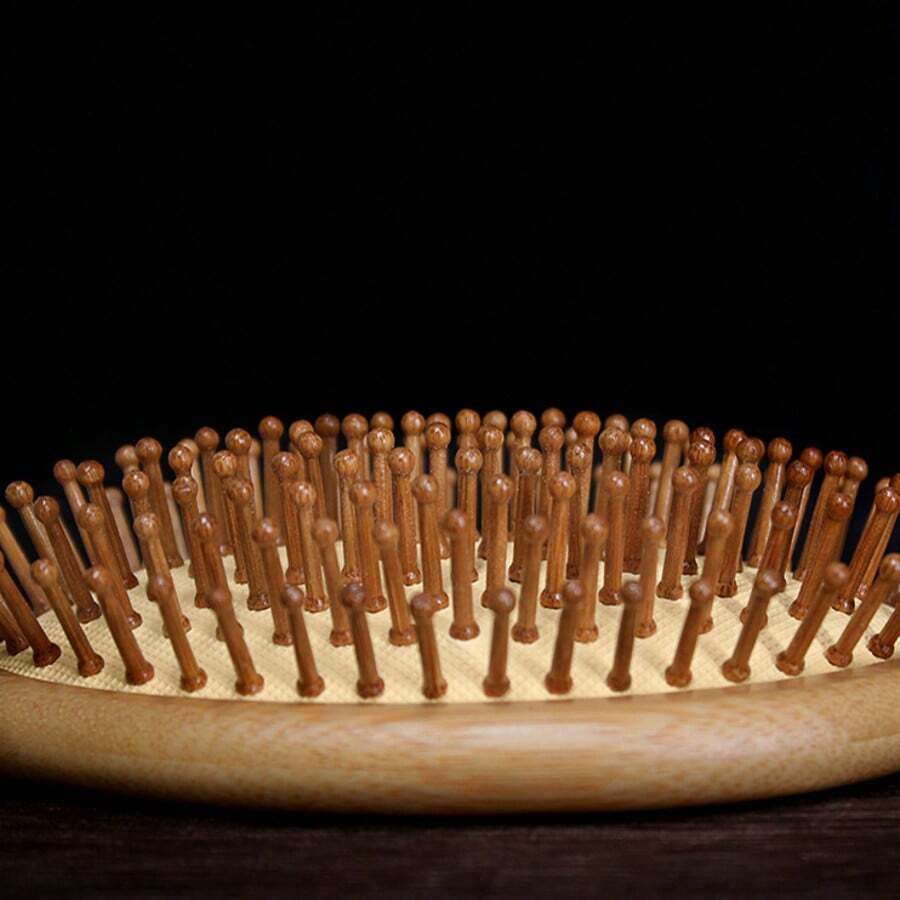 Escova oval de madeira para uma cor de cabelo saudável - Castanho - Visão 1