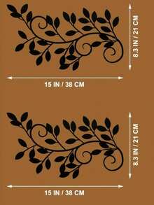 2 Pack Black Metal Leaf Wall Art Hanging - Botanical Wall Decor For Living Room, Bedroom, Farmhouse & Boho Style, Aesthetic Plant Lover Gift, Housewarming Gift - 彩色 - 查看 10