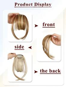 6inch Synthetic Air Bangs Clip In Hair Extensions Front Fringe False Hairpiece For Women Clip In Bangs Invisible Natural Suitable For Daily ,Parties, Holidays, Etc