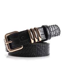 High Quality Alloy Buckle Women's Belt, Minimalist Casual Elegant Solid Color Women's Belt, Versatile For Dresses And Pants, Waist Belt For Daily Wear