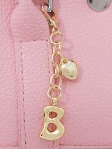 1pc A-Z Gold Bubble Letter Charm, 3D Heart Decor, Suitable As Keychain, Ring, Bag Charm, Backpack Hanger, Car Pendant, Great For Shopping, Beach, Camping, Wallet And Handbag, Ideal Gift For Ladies, Friends And Students, Fashionable Creative Design, Perfect For Birthday And Christmas - Golden Heart - View 20