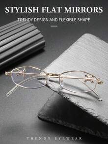 New Ins Glitter Elegant High-End Rhinestone Metal Frame Fashion Personalized Small Frame Flattering Face Shape Glasses - Multicolor - View 4