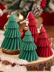 1 pieza Candelabro con forma de árbol de Navidad de 4 niveles, adecuado para decoración del hogar, restaurante, cumpleaños, fiesta, baño, fragancia, decoración de ambiente, recuerdo creativo - Multicolor - Ver 5