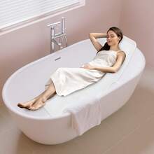 YUNRUX Bathtub Mat, Bathtub Mat With Pillow, PVC Foam Bathtub Pillow