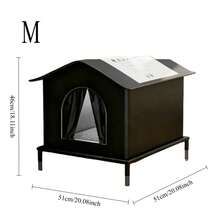 Casa impermeable para gato callejero con soporte para uso en exteriores, casa de gato salvaje cerrada, carpa para mascotas a prueba de frío, casa de mascotas cálida para invierno en exteriores - Multicolor - Ver 22