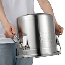OUKANING Food Storage Container Stainless Steel Airtight Canister Kitchen Storage Bucket - Default - View 7