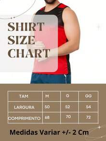 Camiseta-Regata Masculina Sublimada Dgrade Respiravel Para Treino Academia   Simples    Verão    Ajuste Regular    Nenhum    Halloween - Vermelho - Visão 10
